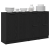 Bufet 3 pcs Stejar Negru Lemn compozit GartenMobel Dekor