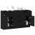 Bufet cu sertar 3 pcs Stejar Negru Lemn compozit GartenMobel Dekor