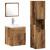 Set de mobilier pentru baie 4 pcs Lemn vechi Lemn compozit GartenMobel Dekor