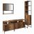 Set de mobilier pentru baie 4 pcs Lemn Vechi Lemn compozit GartenMobel Dekor