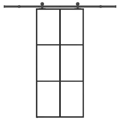 Ușă glisantă cu set feronerie, 90x205 cm, sticlă ESG/aluminiu GartenMobel Dekor