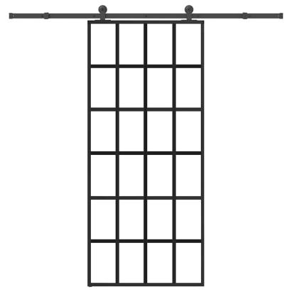 Ușă glisantă cu set feronerie, 90x205 cm, sticlă ESG/aluminiu GartenMobel Dekor