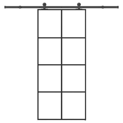 Ușă glisantă cu set feronerie, 90x205 cm, sticlă ESG/aluminiu GartenMobel Dekor