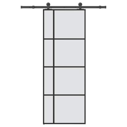 Ușă glisantă cu set feronerie, 76x205 cm, sticlă ESG/aluminiu GartenMobel Dekor