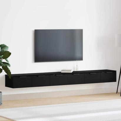 Cabinet suspendat cu sertar 2 pcs Stejar Negru 102 x 30 x 20 cm GartenMobel Dekor