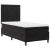 Pat cu arcuri cu saltea cu headboard Negru 100 x 200 cm Catifea GartenMobel Dekor