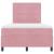Pat cu arcuri cu saltea cu headboard Roz 120 x 200 cm Catifea GartenMobel Dekor
