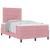 Pat cu arcuri cu saltea cu headboard Roz 120 x 200 cm Catifea GartenMobel Dekor