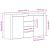 Bufet cu sertar Gri din beton 120 x 36 x 69 cm Lemn compozit GartenMobel Dekor