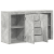 Bufet cu sertar Gri din beton 120 x 36 x 69 cm Lemn compozit GartenMobel Dekor