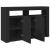 Bufet Negru 116 x 30 x 75 cm Lemn compozit GartenMobel Dekor