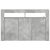 Bufet Gri din beton 116 x 30 x 75 cm Lemn compozit GartenMobel Dekor