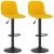 Scaune de bar, 2 buc., galben, catifea GartenMobel Dekor
