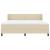 Pat cu arcuri cu saltea cu headboard Crem 180 x 200 cm țesătură GartenMobel Dekor