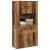 Highboard cu sertar Lemn vechi 80 x 33 x 150 cm Lemn compozit GartenMobel Dekor