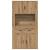 Highboard stejar artizanal 80 x 33 x 150 cm Lemn compozit GartenMobel Dekor