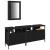 Unități de vanitate pentru baie 3 pcs Negru Lemn compozit GartenMobel Dekor