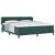 Pat cu arcuri cu headboard Verde închis 180 x 200 cm Catifea GartenMobel Dekor
