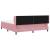 Pat cu arcuri cu headboard Roz 180 x 200 cm Catifea GartenMobel Dekor