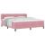 Pat cu arcuri cu headboard Roz 180 x 200 cm Catifea GartenMobel Dekor