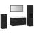 Set de mobilier pentru baie 5 pcs Stejar Negru Lemn compozit GartenMobel Dekor