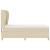 Pat cu arcuri cu saltea cu headboard Crem 200 x 100 cm țesătură GartenMobel Dekor
