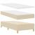 Pat cu arcuri cu saltea cu headboard Crem 200 x 100 cm țesătură GartenMobel Dekor