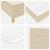 Pat cu arcuri cu saltea cu headboard Crem 200 x 100 cm țesătură GartenMobel Dekor