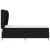 Pat cu arcuri cu saltea cu headboard Negru 200 x 80 cm țesătură GartenMobel Dekor