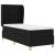 Pat cu arcuri cu saltea cu headboard Negru 200 x 80 cm țesătură GartenMobel Dekor