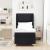 Pat cu arcuri cu saltea cu headboard Negru 200 x 80 cm țesătură GartenMobel Dekor