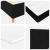 Pat cu arcuri cu saltea cu headboard Negru 200 x 80 cm țesătură GartenMobel Dekor