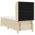 Pat cu arcuri cu saltea cu headboard Crem 200 x 80 cm țesătură GartenMobel Dekor