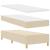 Pat cu arcuri cu saltea cu headboard Crem 200 x 80 cm țesătură GartenMobel Dekor