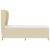 Pat cu arcuri cu saltea cu headboard Crem 200 x 80 cm țesătură GartenMobel Dekor