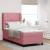 Pat cu arcuri cu saltea cu headboard Roz 200 x 90 cm Catifea GartenMobel Dekor