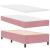 Pat cu arcuri cu saltea cu headboard Roz 200 x 90 cm Catifea GartenMobel Dekor