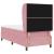 Pat cu arcuri cu saltea cu headboard Roz 200 x 90 cm Catifea GartenMobel Dekor