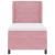 Pat cu arcuri cu saltea cu headboard Roz 200 x 90 cm Catifea GartenMobel Dekor