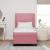 Pat cu arcuri cu saltea cu headboard Roz 200 x 90 cm Catifea GartenMobel Dekor
