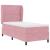 Pat cu arcuri cu saltea cu headboard Roz 200 x 90 cm Catifea GartenMobel Dekor