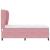 Pat cu arcuri cu saltea cu headboard Roz 200 x 90 cm Catifea GartenMobel Dekor