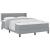Pat cu arcuri cu headboard Gri deschis 200 x 140 cm țesătură GartenMobel Dekor