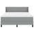 Pat cu arcuri cu headboard Gri deschis 200 x 140 cm țesătură GartenMobel Dekor