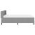 Pat cu arcuri cu headboard Gri deschis 200 x 140 cm țesătură GartenMobel Dekor