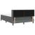 Pat cu arcuri cu headboard Gri închis 200 x 140 cm țesătură GartenMobel Dekor