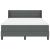 Pat cu arcuri cu headboard Gri închis 200 x 140 cm țesătură GartenMobel Dekor