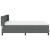 Pat cu arcuri cu headboard Gri închis 200 x 140 cm țesătură GartenMobel Dekor