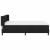 Pat cu arcuri cu headboard Manual Negru 200 x 140 cm țesătură GartenMobel Dekor