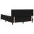 Pat cu arcuri cu headboard Manual Negru 200 x 140 cm țesătură GartenMobel Dekor